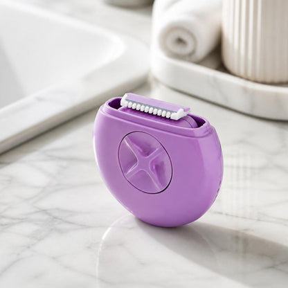 Depilador Portatil 3 em 1 roxo na bancada