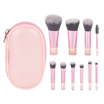 Kit de Pincéis de Maquiagem Portátil