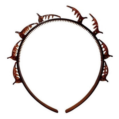 Tiara prendedora marrom